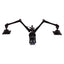 Used Fellowes 8041701 Depth Adjustable Dual Monitor Arm VESA Mount, 24lbs Per Arm