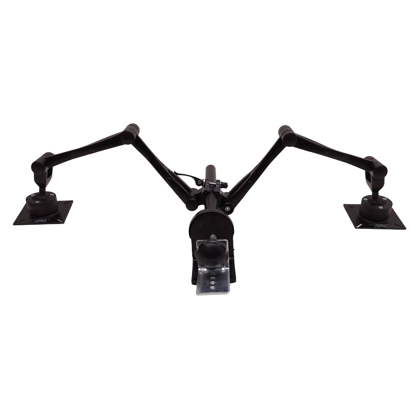 Used Fellowes 8041701 Depth Adjustable Dual Monitor Arm VESA Mount, 24lbs Per Arm