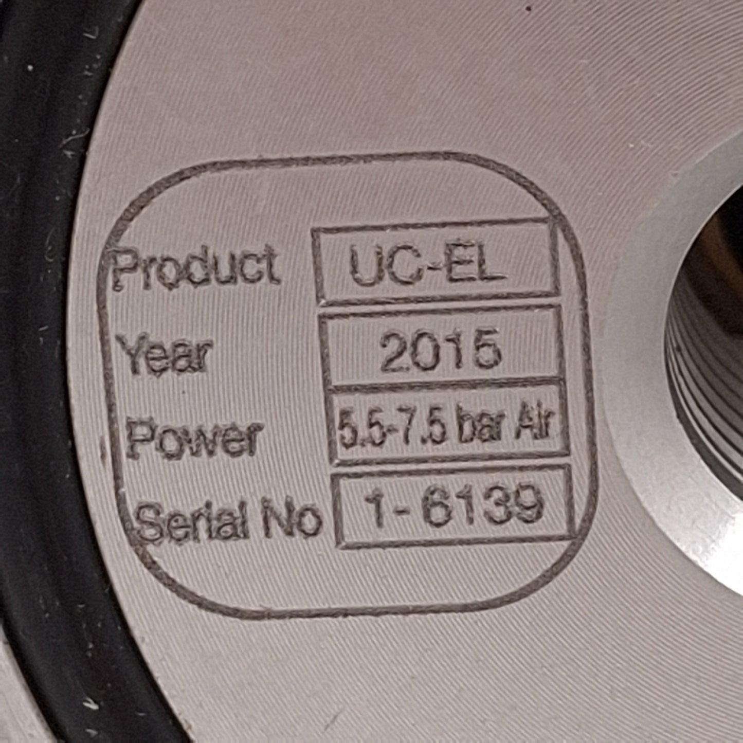 Used Ultra Clean UC-EL 1.25 Economy Launcher, ø1/8in~ø1-1/4in, 80-110psi, 1/4in NPT