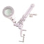 Used Proskit MA-1209LA Magnifier Lamp, 5D (2.25x) Mag., 110VAC, Desk Clamp Mount