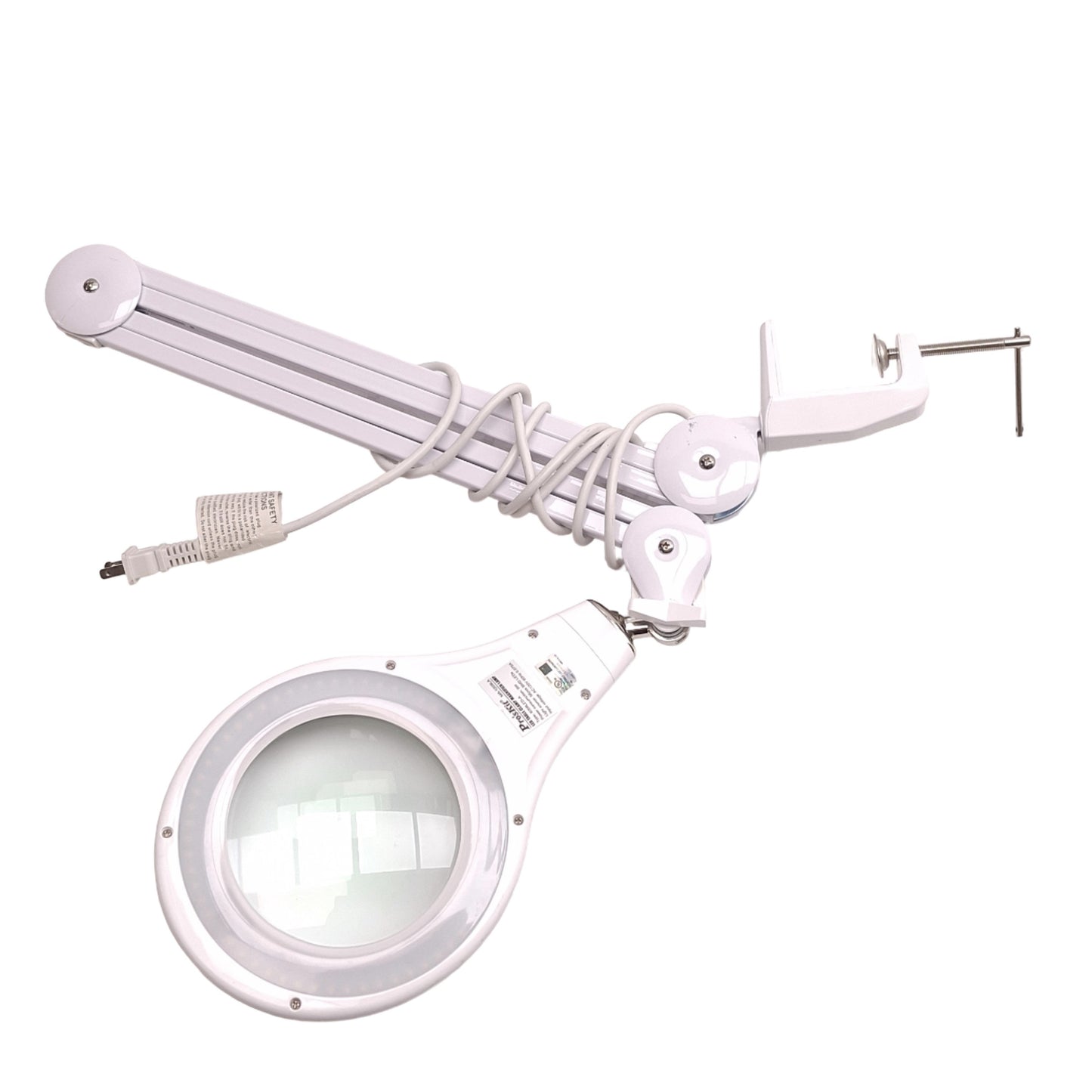Used Proskit MA-1209LA Magnifier Lamp, 5D (2.25x) Mag., 110VAC, Desk Clamp Mount