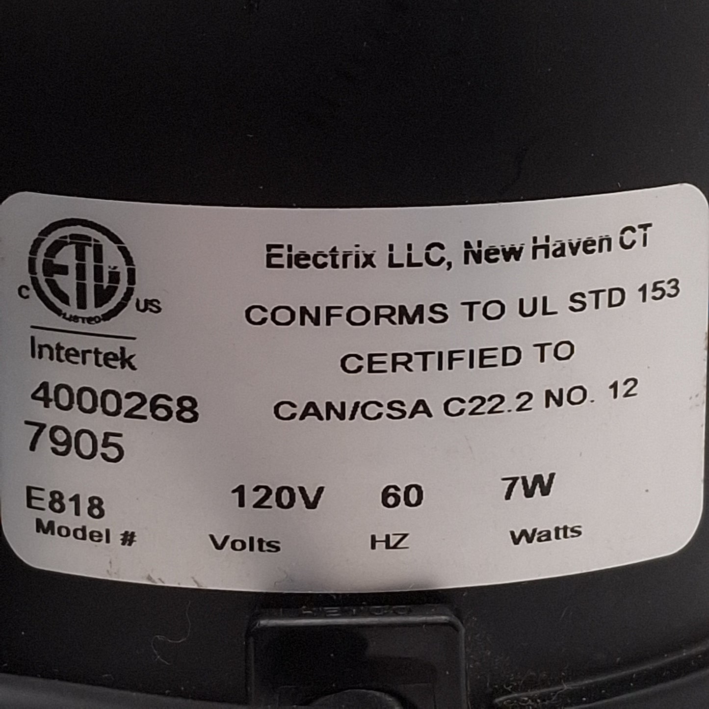 Used Intertek 7905 Electrix Work Lamp, 7W LED, 22in Gooseneck, Magnet Base, 120VAC