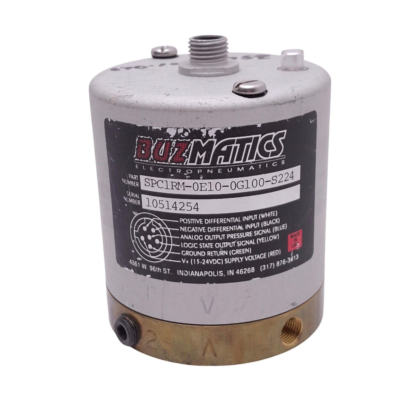 Used Marsh Bellofram SPC1RM-0E10-0G100-S224 Pressure Transducer, 15-24VDC, 0-10V