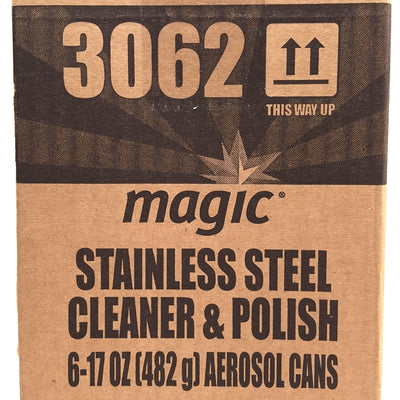 New Lot of 6 Magic 3062 Stainless Steel Cleaner & Polish, 17oz Aerosol Cans