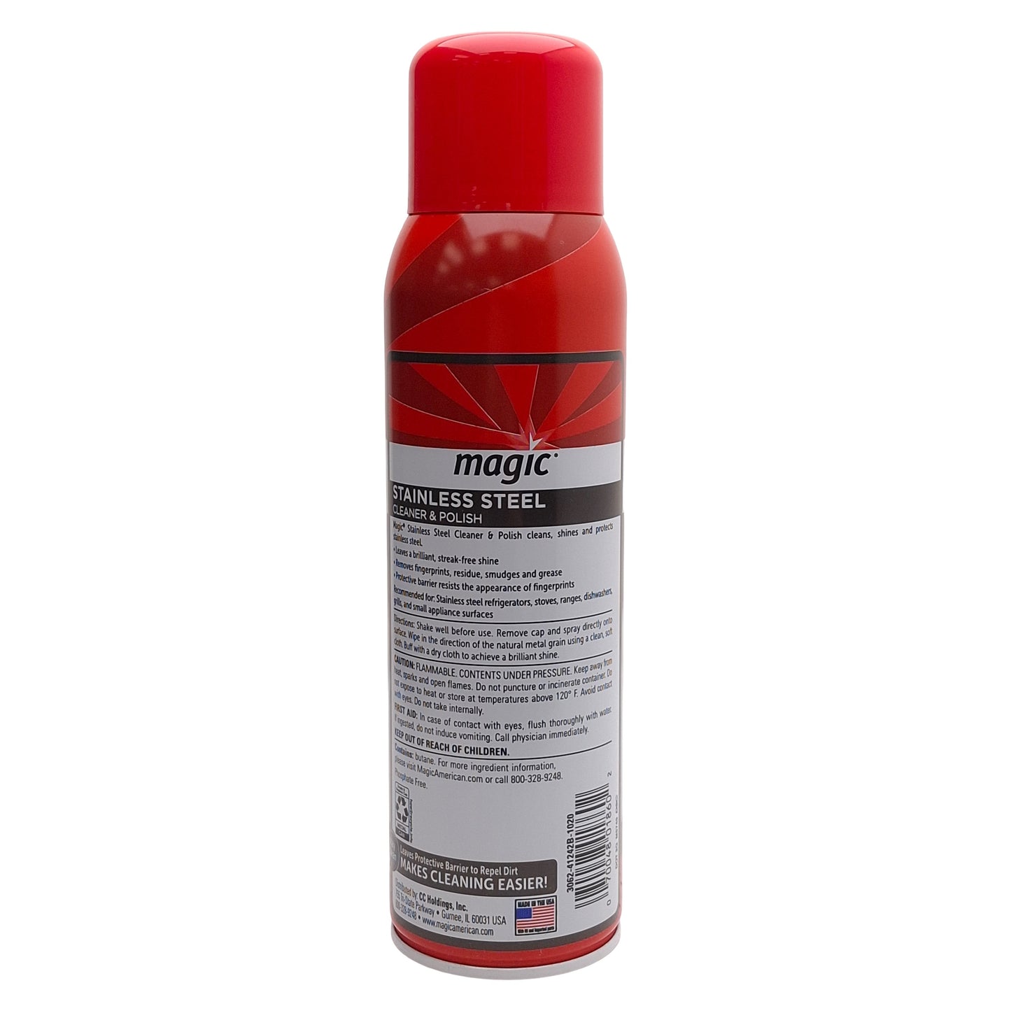 New Lot of 6 Magic 3062 Stainless Steel Cleaner & Polish, 17oz Aerosol Cans