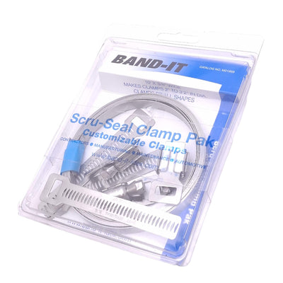 New Band-It M21899 Scru-Seal Clamp Pack, 10ft VALU-STRAP Band, 3x Scru-Seal Racks