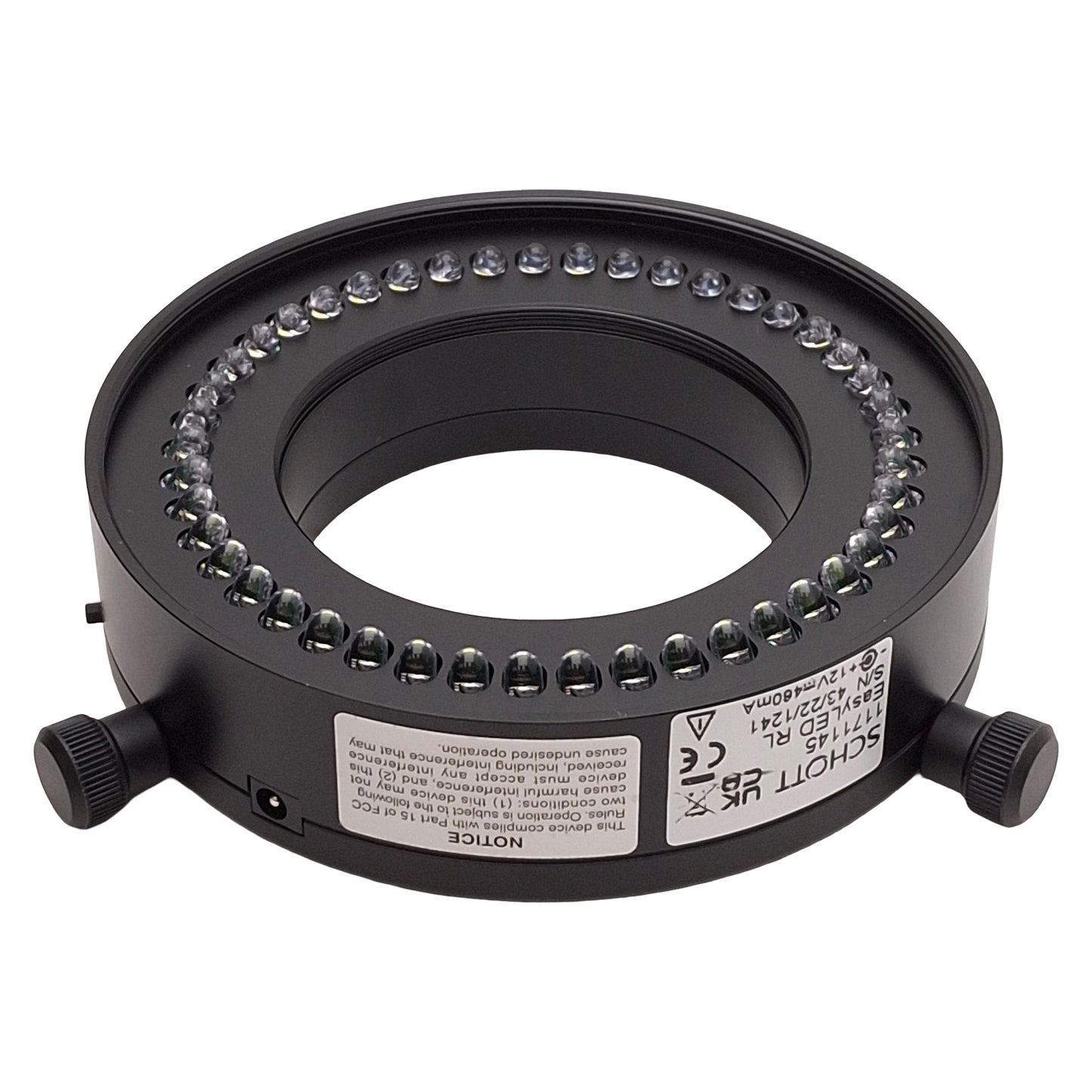 Used Schott 1171145 EasyLED Ringlight System, ø66mm, 55-135mm WD, 5600K, 12VDC