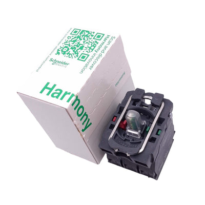 New Schneider Electric ZB5AW0B35 Green Illuminated Contact Block, 1NO 1NC, 24V Lamp