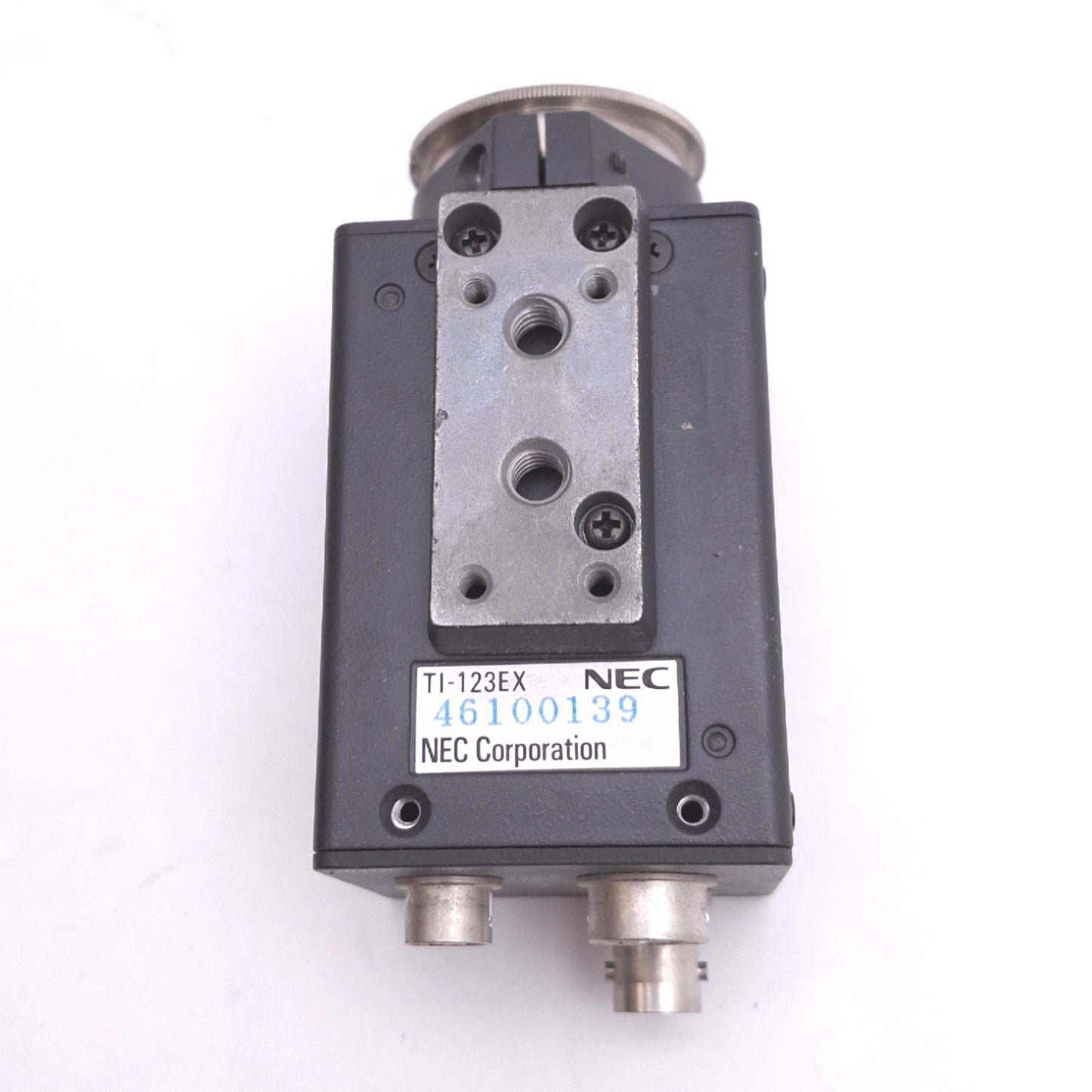Used NEC TI-123EX CCD Machine Vision Camera, BNC Out, C-Mount Lens, 12VDC 0.2A
