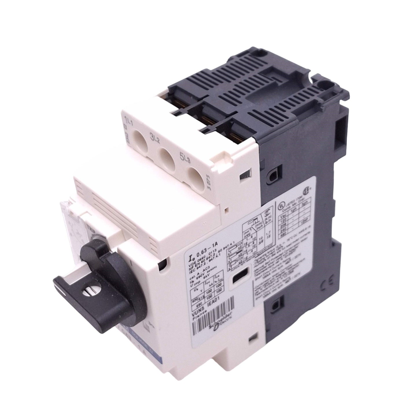 New Telemecanique GV2-P05H7 Motor Circuit Breaker, 3-Pole, 0.63-1A, 0.25kW Max