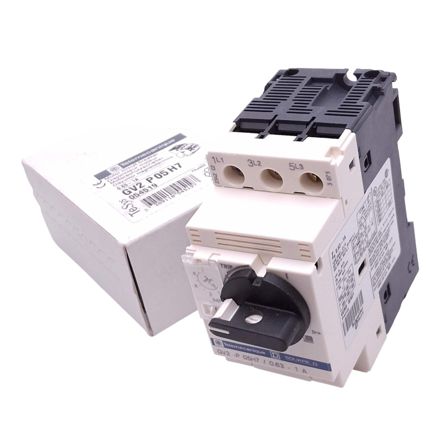 New Telemecanique GV2-P05H7 Motor Circuit Breaker, 3-Pole, 0.63-1A, 0.25kW Max