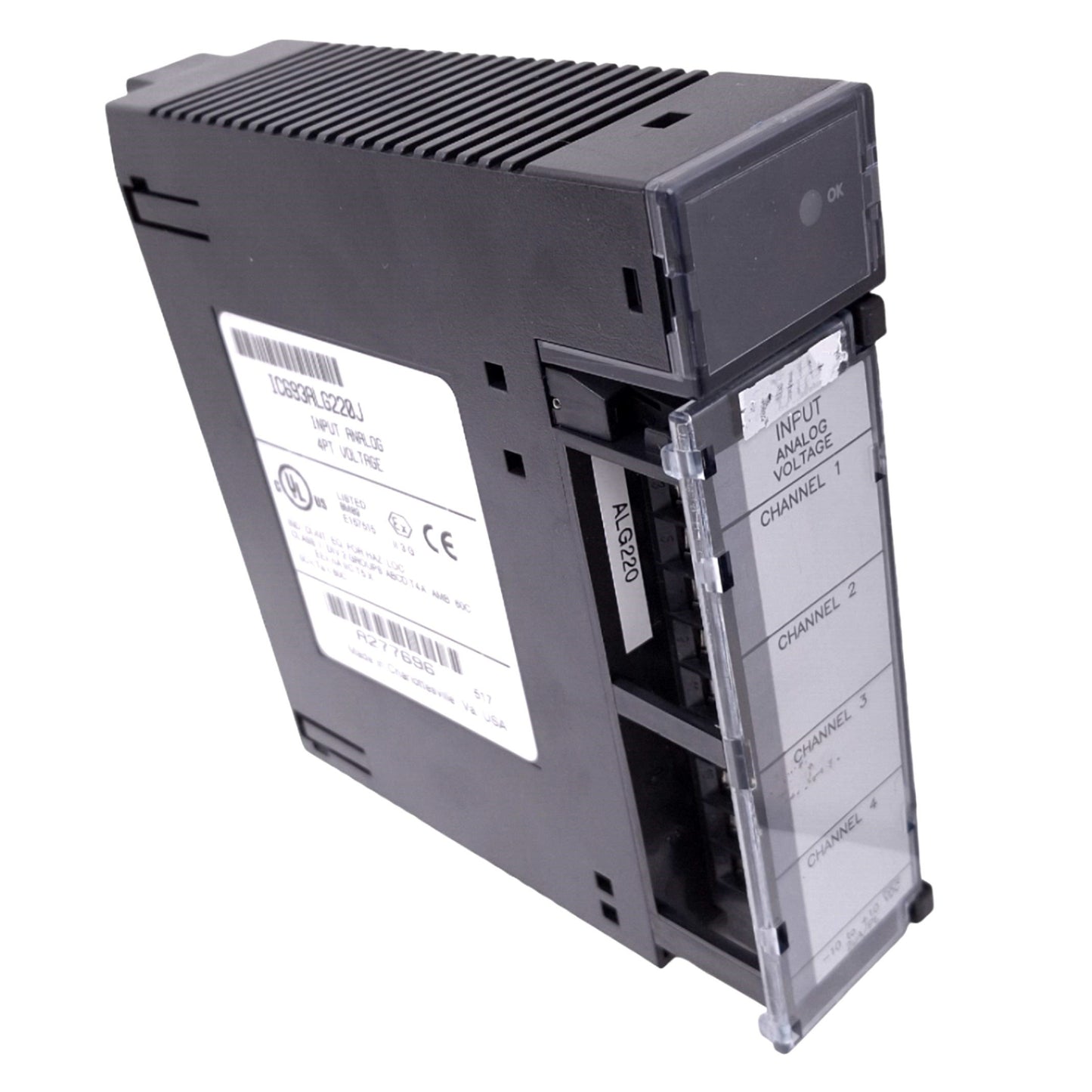 Used GE Fanuc IC693ALG220J Analog Input Module for 90-30 PLC, 4-Channel, +-10VDC In