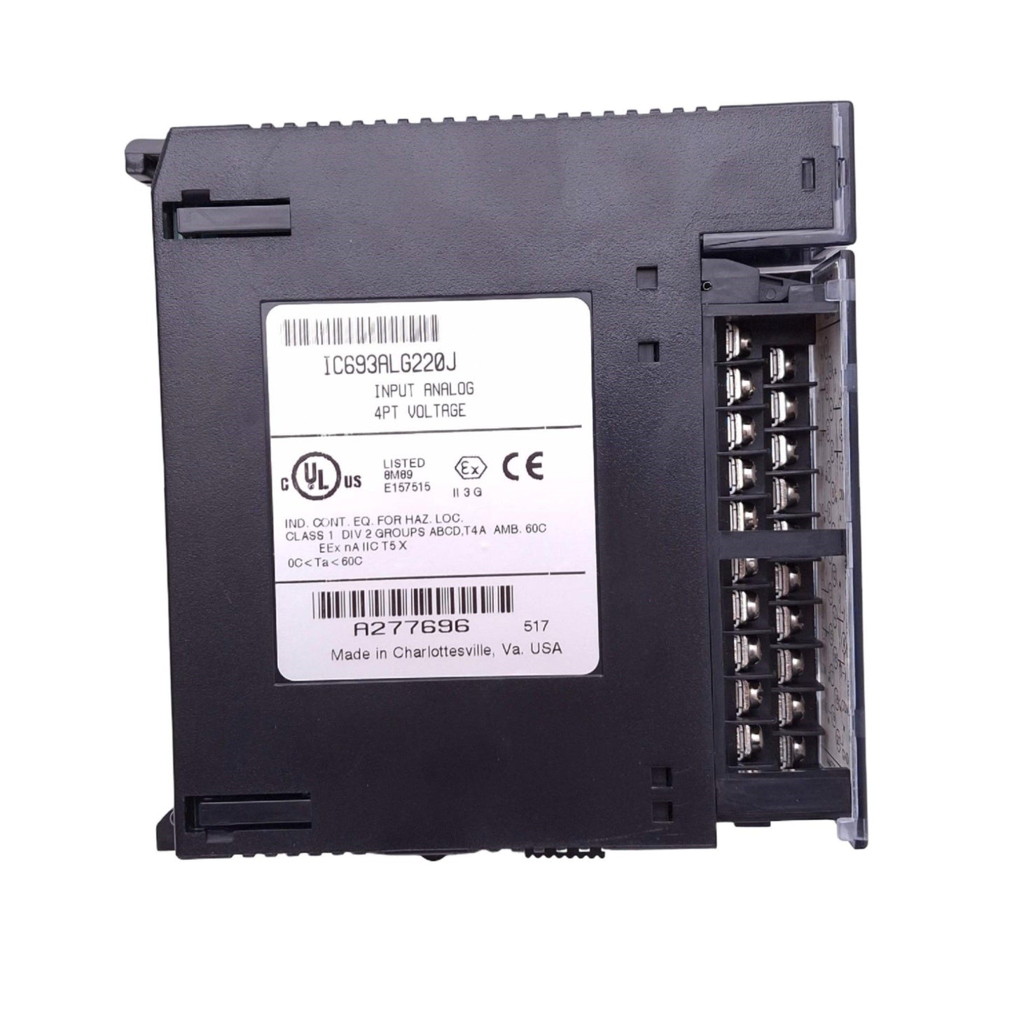 Used GE Fanuc IC693ALG220J Analog Input Module for 90-30 PLC, 4-Channel, +-10VDC In