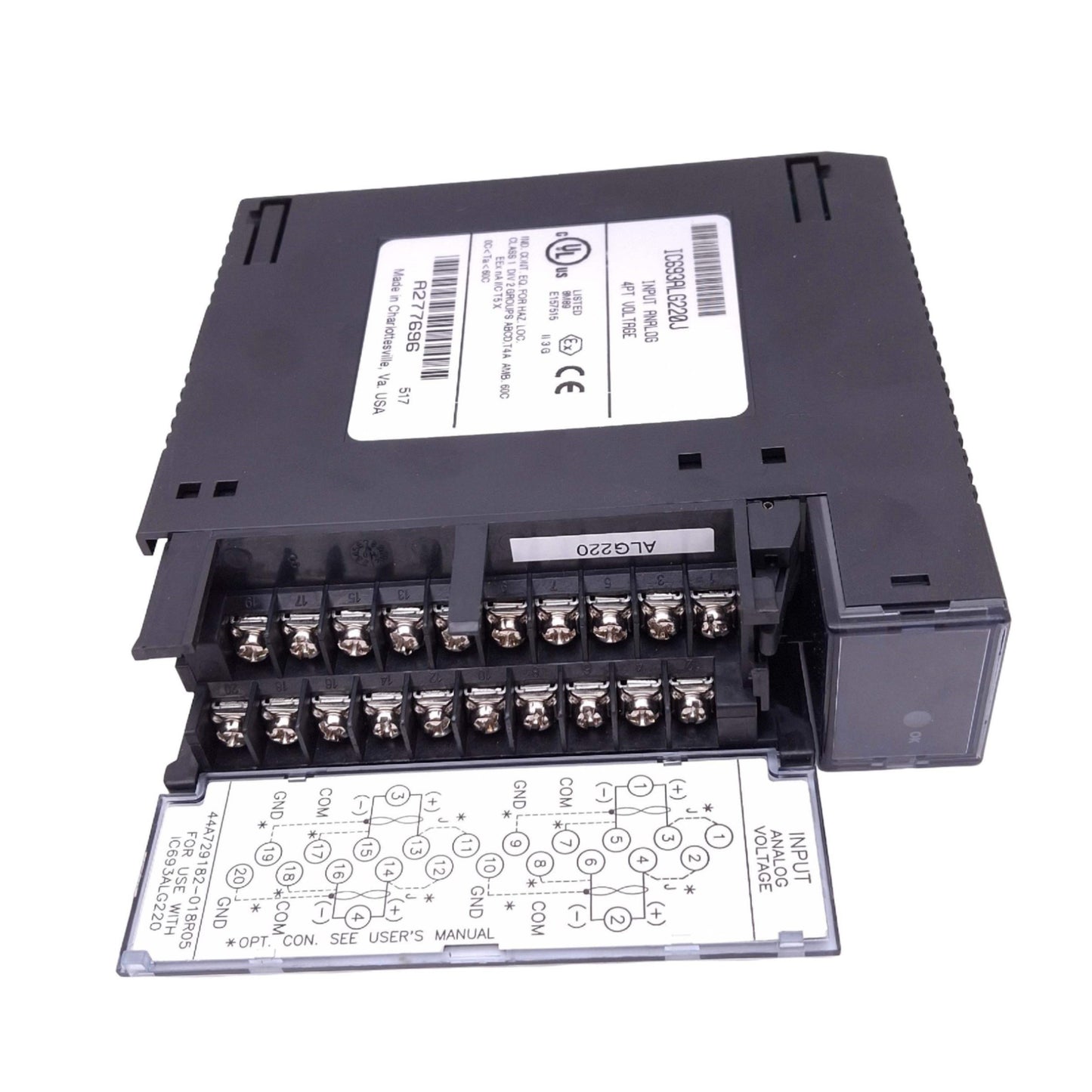 Used GE Fanuc IC693ALG220J Analog Input Module for 90-30 PLC, 4-Channel, +-10VDC In