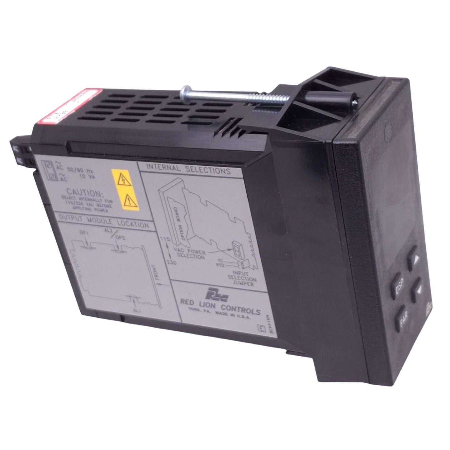 Used Red Lion TCU02000 Temperature Controller, RTD/TC In, 115/230VAC, 1/8 DIN