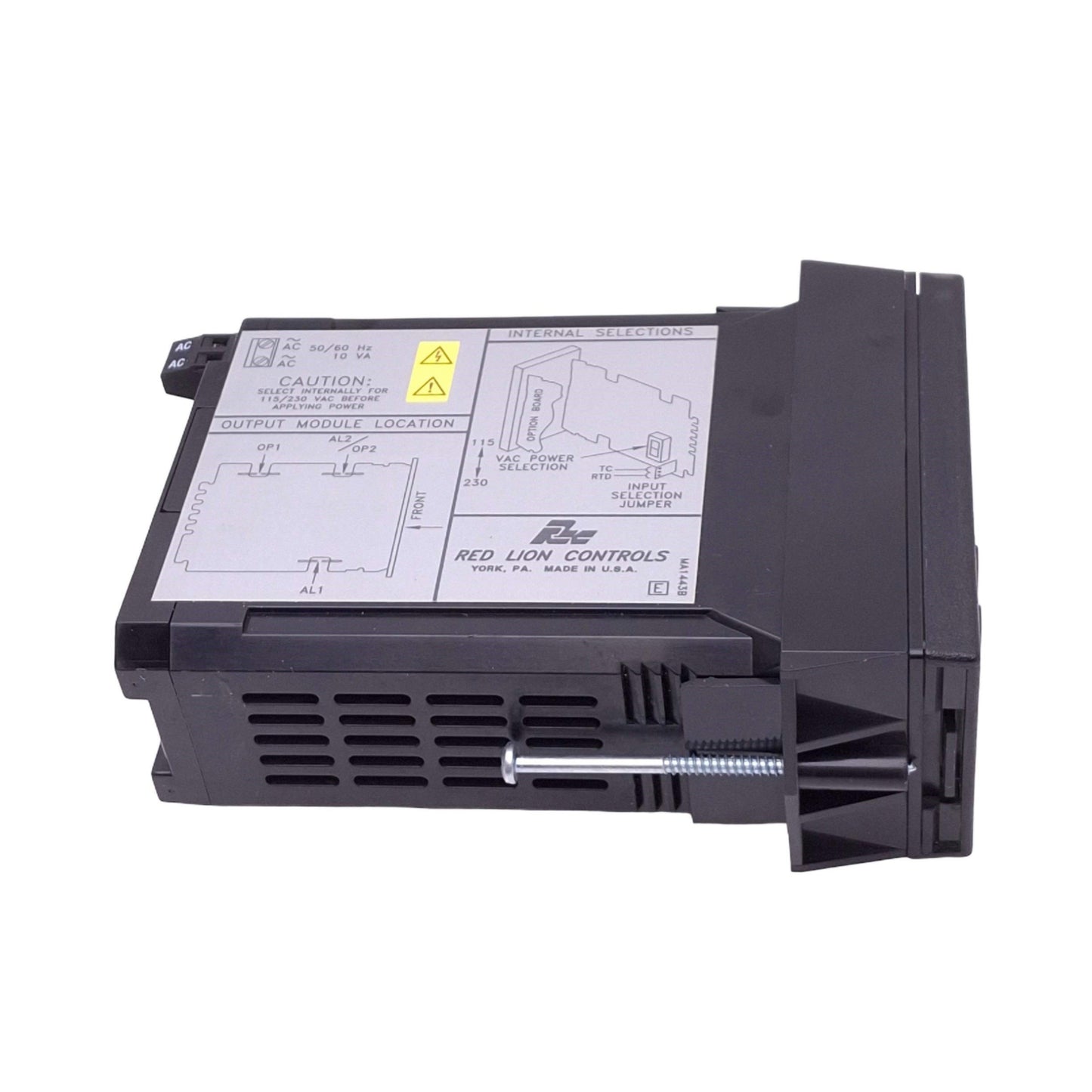 Used Red Lion TCU02000 Temperature Controller, RTD/TC In, 115/230VAC, 1/8 DIN