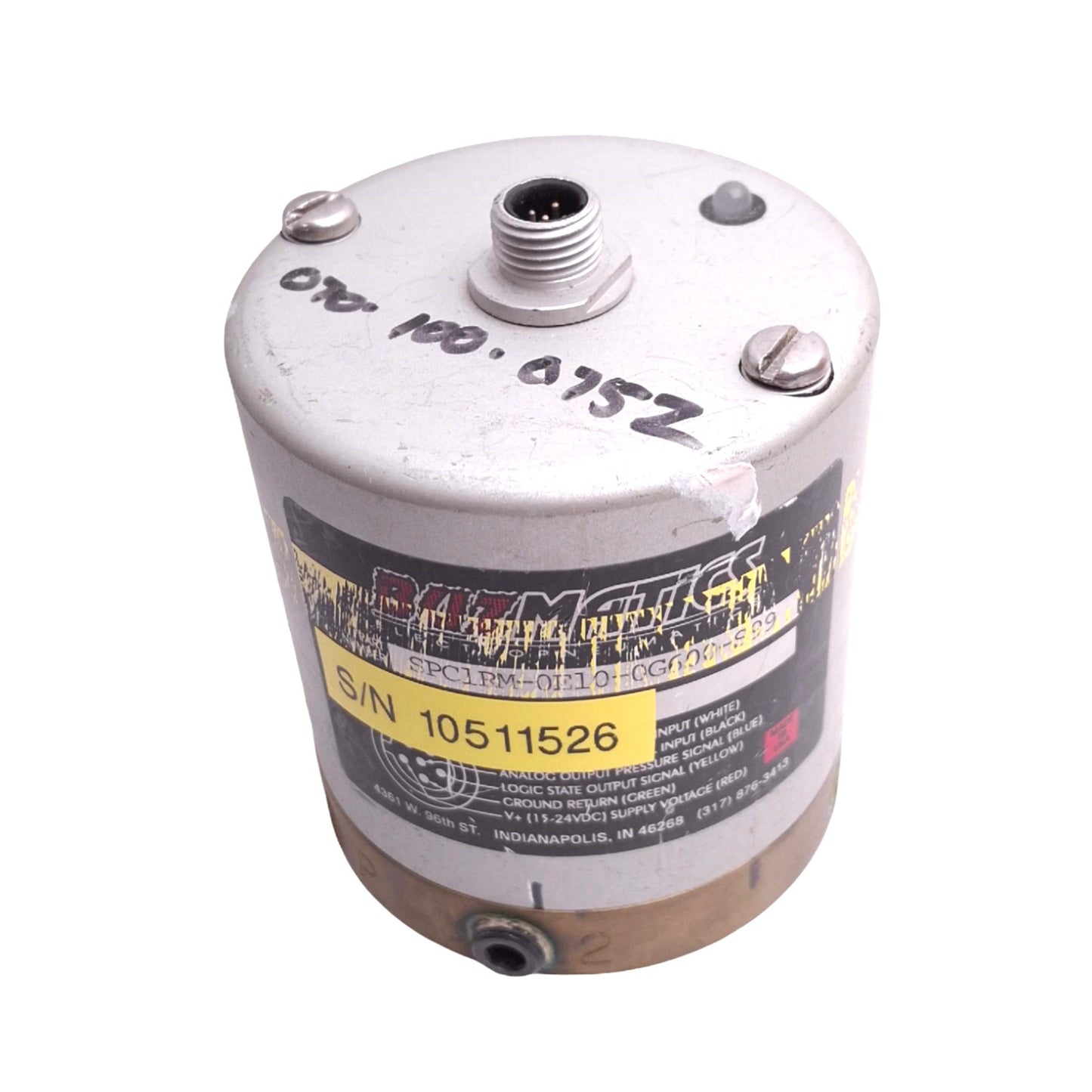 Used Marsh Bellofram SPC1RM-0E10-0G600-S99 Pressure Transducer, 15-24VDC, 4-20mA