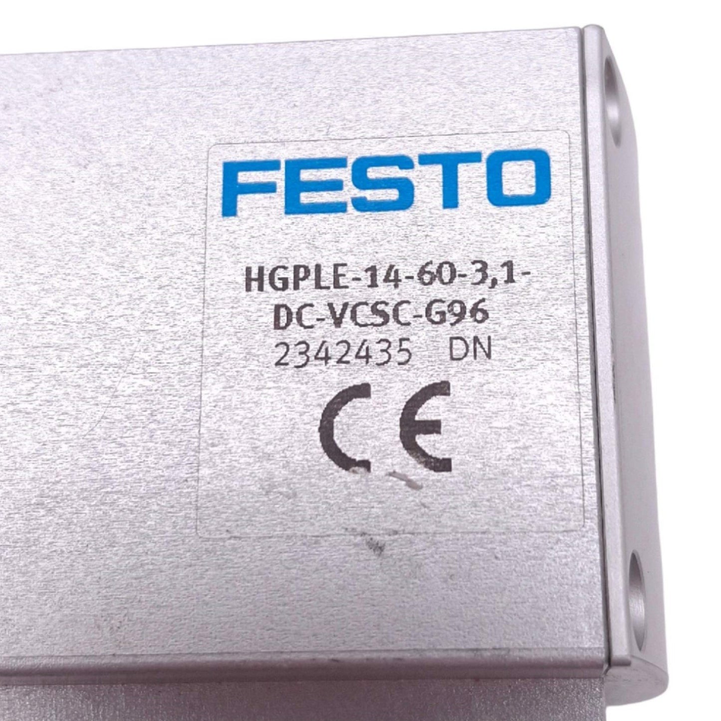 Used Festo HGPLE-14-60-3,1-DC-VCSC-G96 Parallel Gripper, 60mm Stroke, 150g, 24VDC