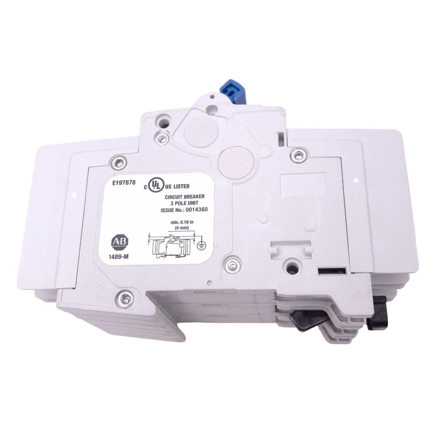 Used Allen Bradley 1489-M3D250 Circuit Breaker, 3-Pole 25A, 480Y/277VAC Max, DIN Rail