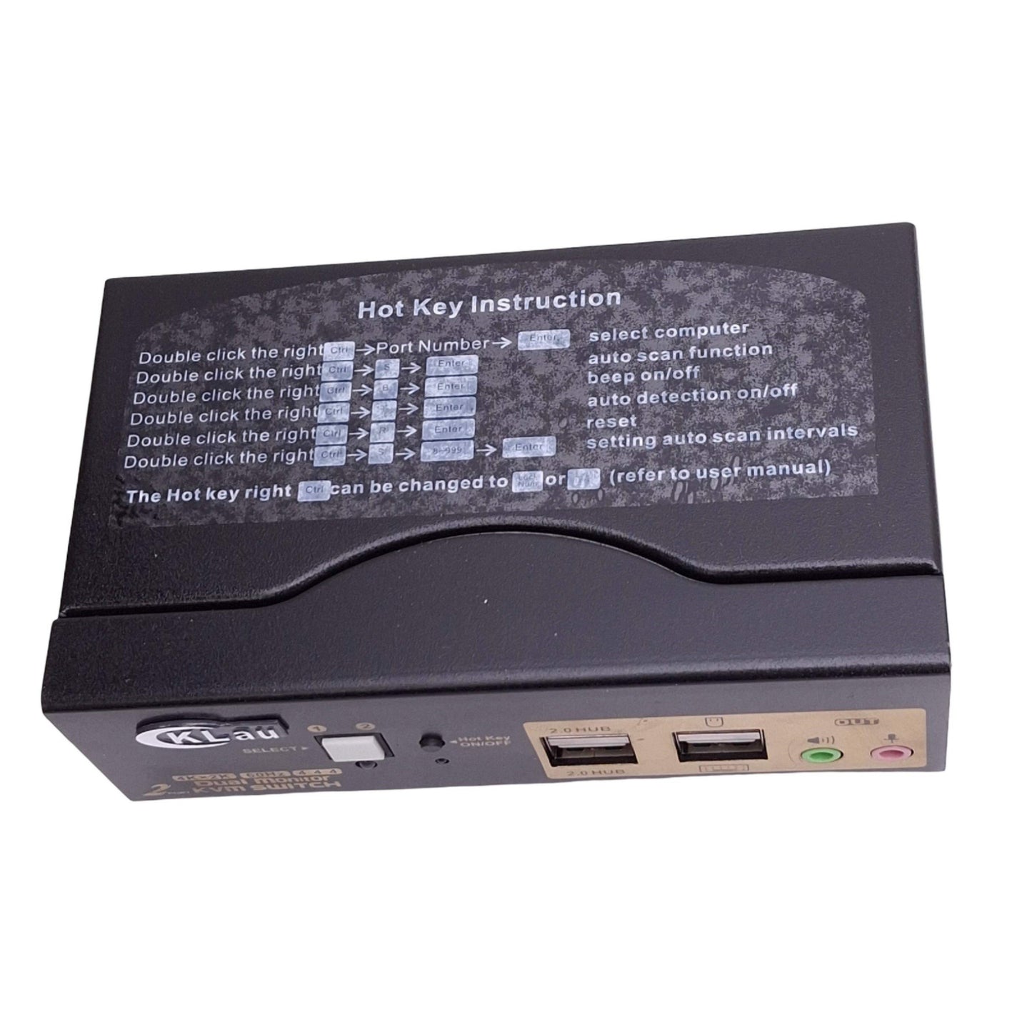 New CKLau CKLau-622DH KVM Switch Kit, 2-Port Dual Monitor, Display Port HDMI, 5VDC