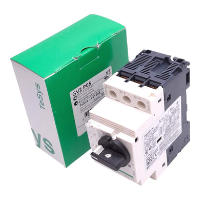 New Schneider Electric GV2-P05 Motor Circuit Breaker, 0.63-1A, 3-Pole, 0.5HP Max
