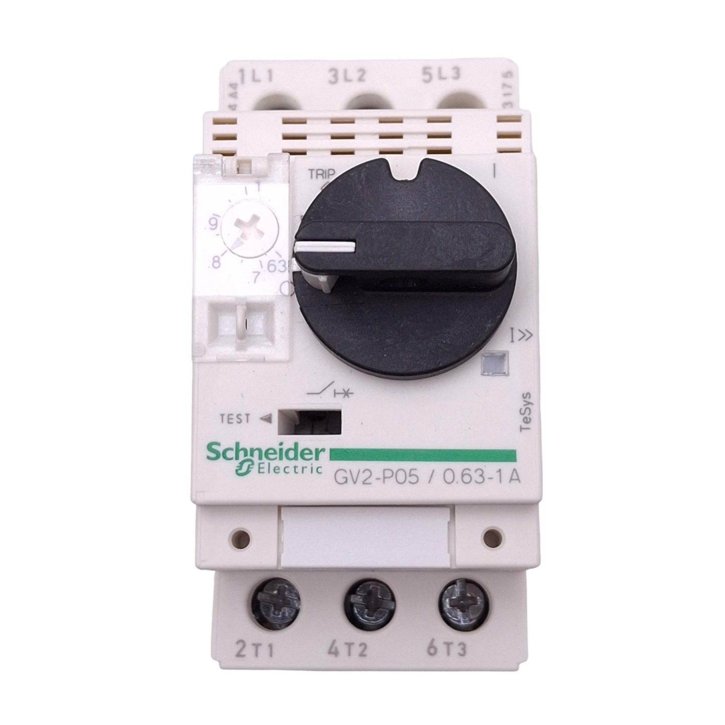 New Schneider Electric GV2-P05 Motor Circuit Breaker, 0.63-1A, 3-Pole, 0.5HP Max