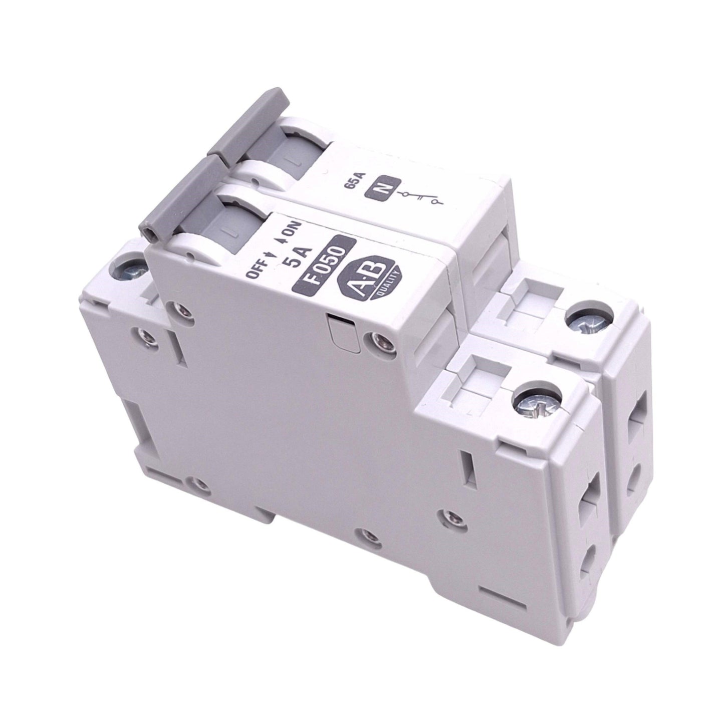 New Allen Bradley 1492-CB1F050N Circuit Breaker, 1+N Pole, 5A, 240VAC, DIN Rail