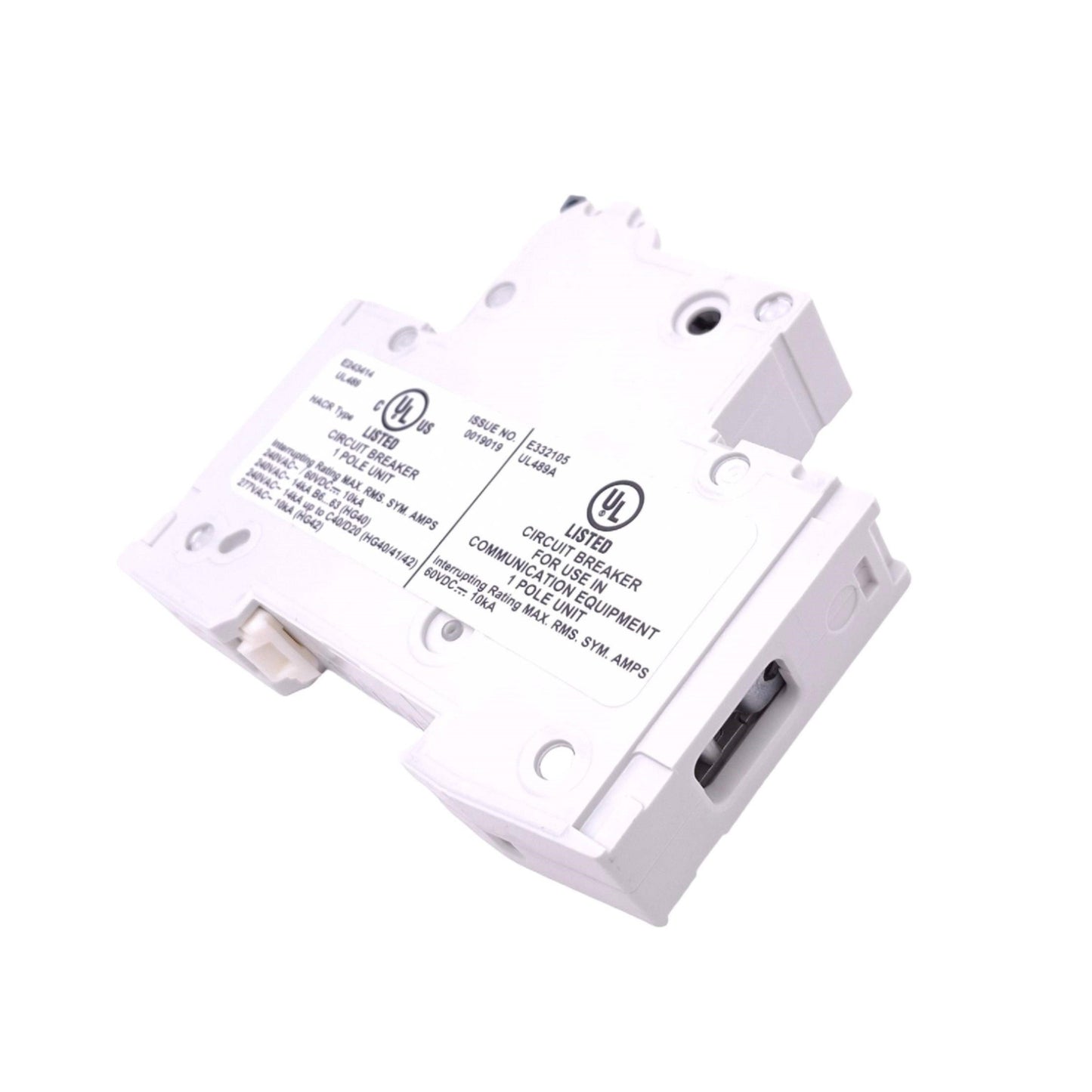 New Siemens 5SJ4118-7HG40 Circuit Breaker, 1-Pole 15A, 240VAC 60VDC, DIN Rail