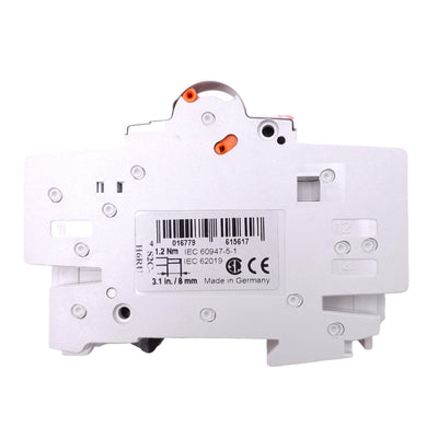Used ABB S201U-K4 Circuit Breaker w/ S2C-H6RU Contact, 1-Pole, 1NO 1NC Aux, 4A