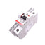 Used ABB S201U-K4 Circuit Breaker w/ S2C-H6RU Contact, 1-Pole, 1NO 1NC Aux, 4A