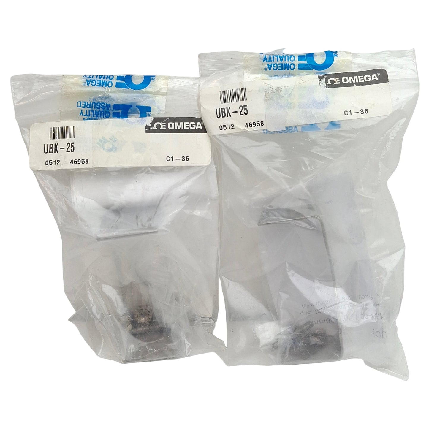 New Lot of 2 Omega UBK-25 101A164-01 Gauge U-Clamp Mounting Bracket Kit
