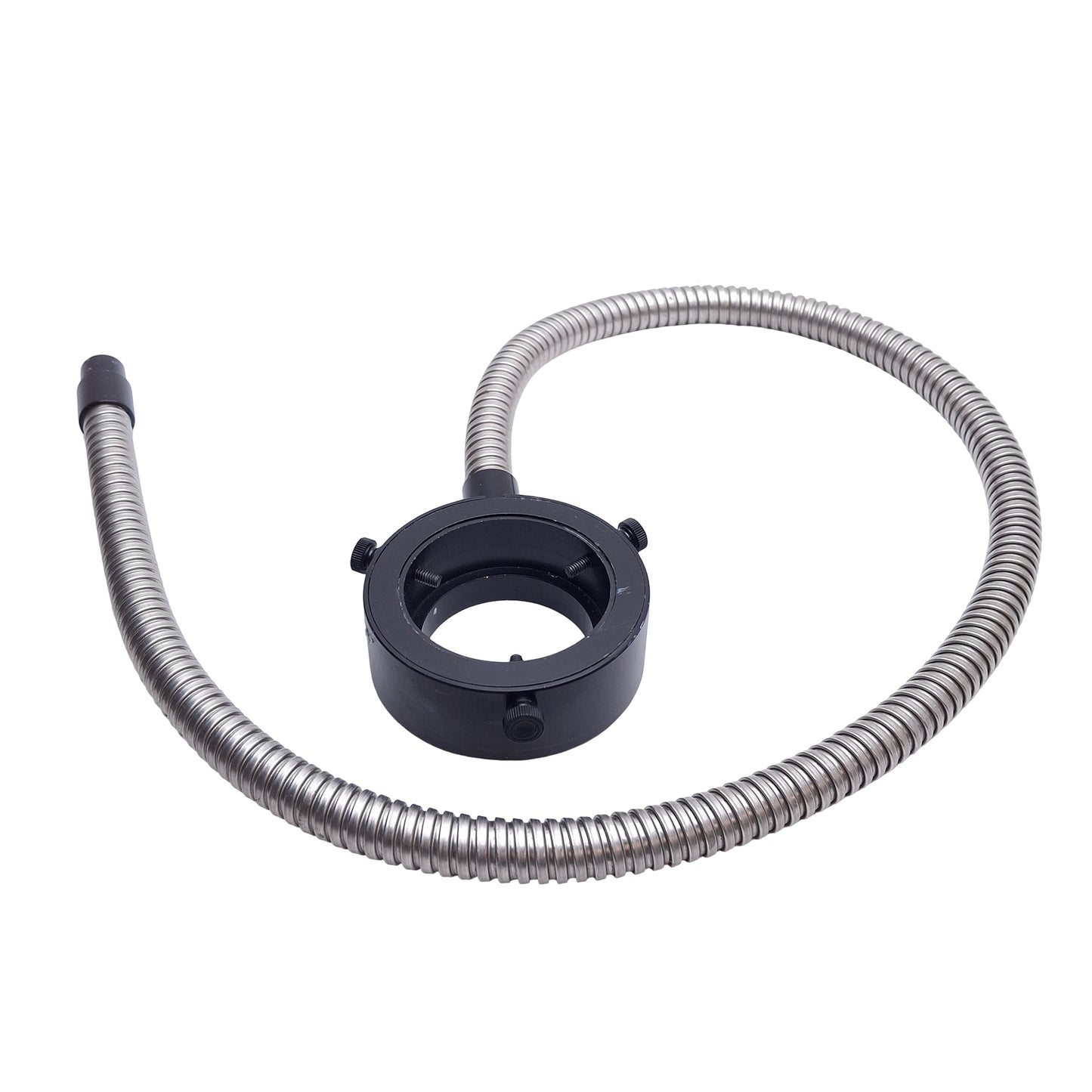 Used Microscope Fiber Optic Light Ring Guide, ø5/8in Input, ø2in Mount, 0.45in Bundle