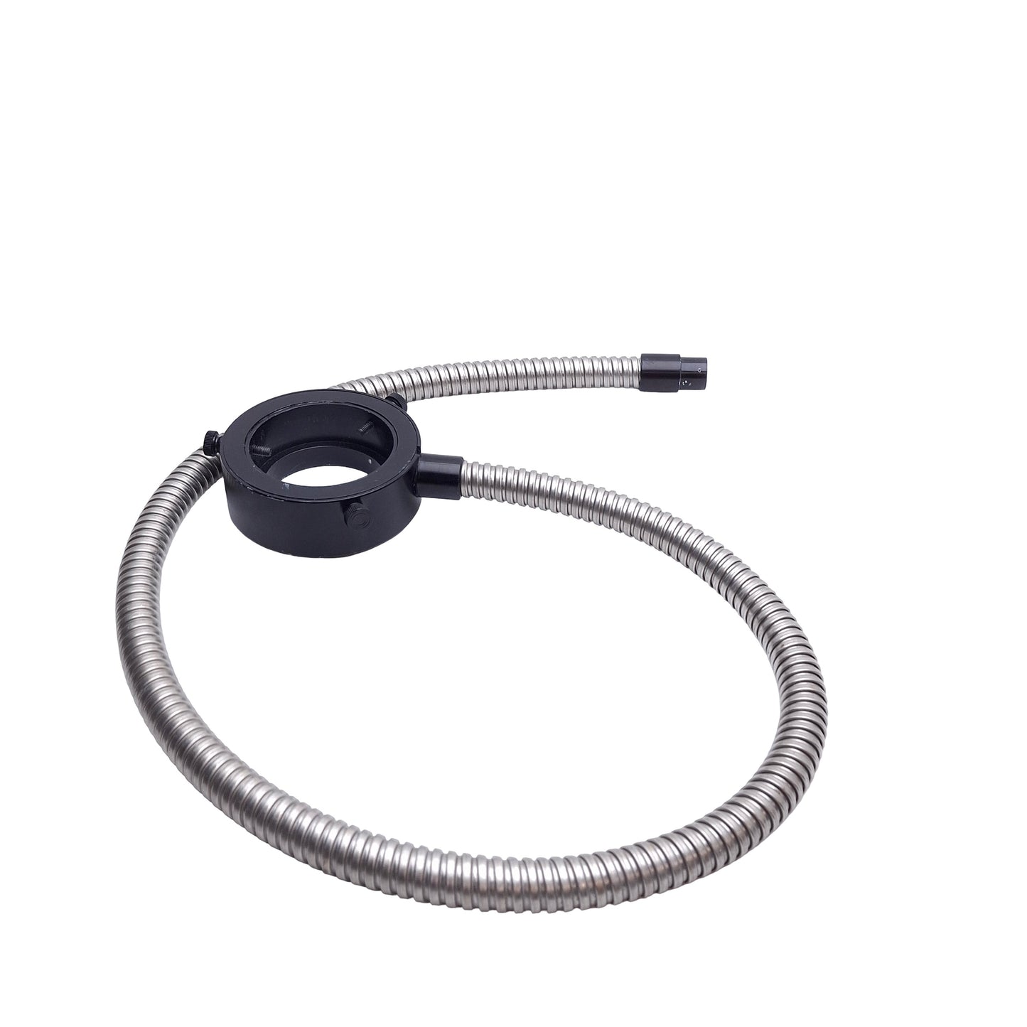 Used Microscope Fiber Optic Light Ring Guide, ø5/8in Input, ø2in Mount, 0.45in Bundle