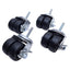 Used Lot of 4 Payson 020-2PJ-DW Stem Mount Double Wheel Caster 200lbs, 2-1/4in Swivel