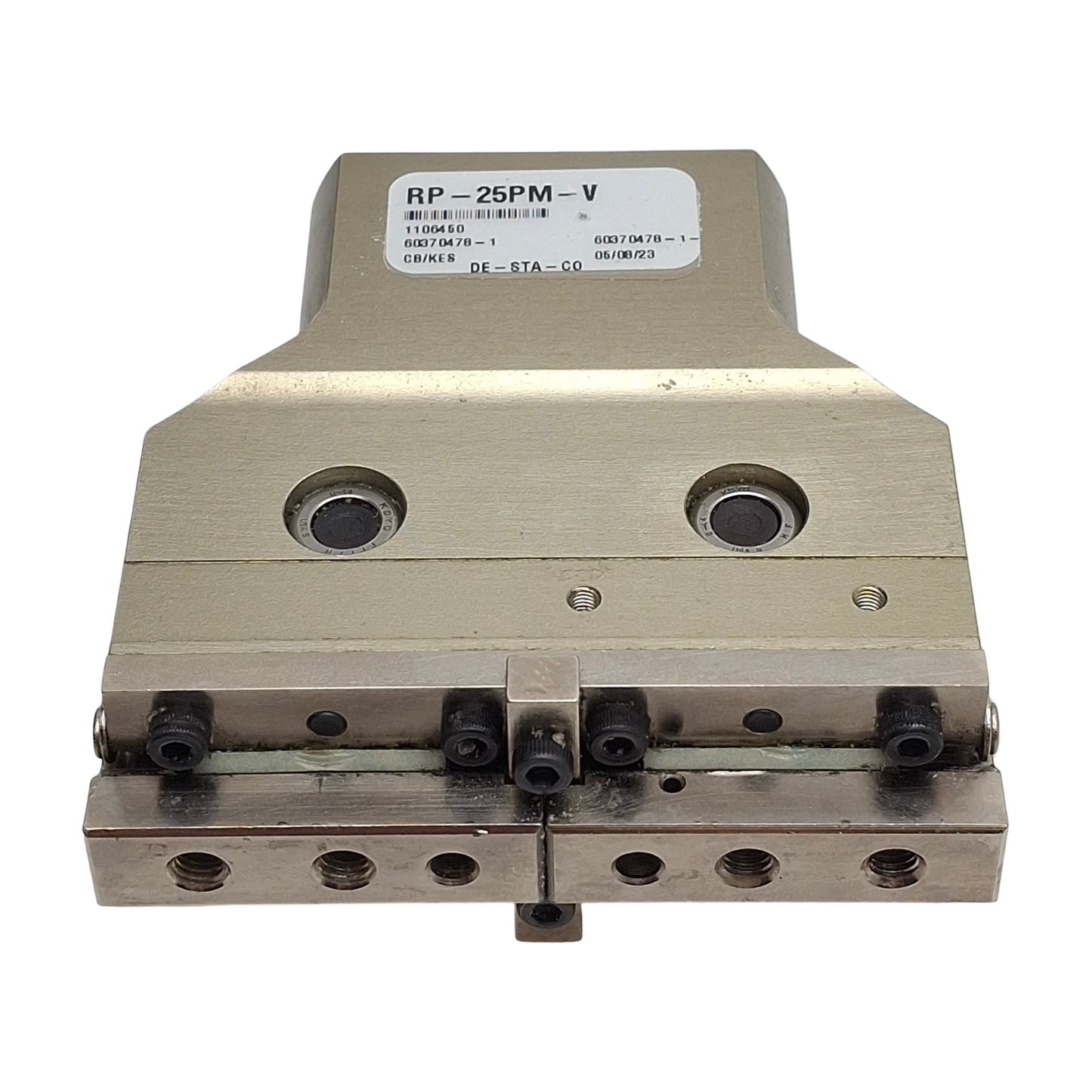 Used Destaco RP-25PM-V 2-Jaw Parallel Gripper ø1in Bore, 1.13in Stroke, 80lbf, 100psi