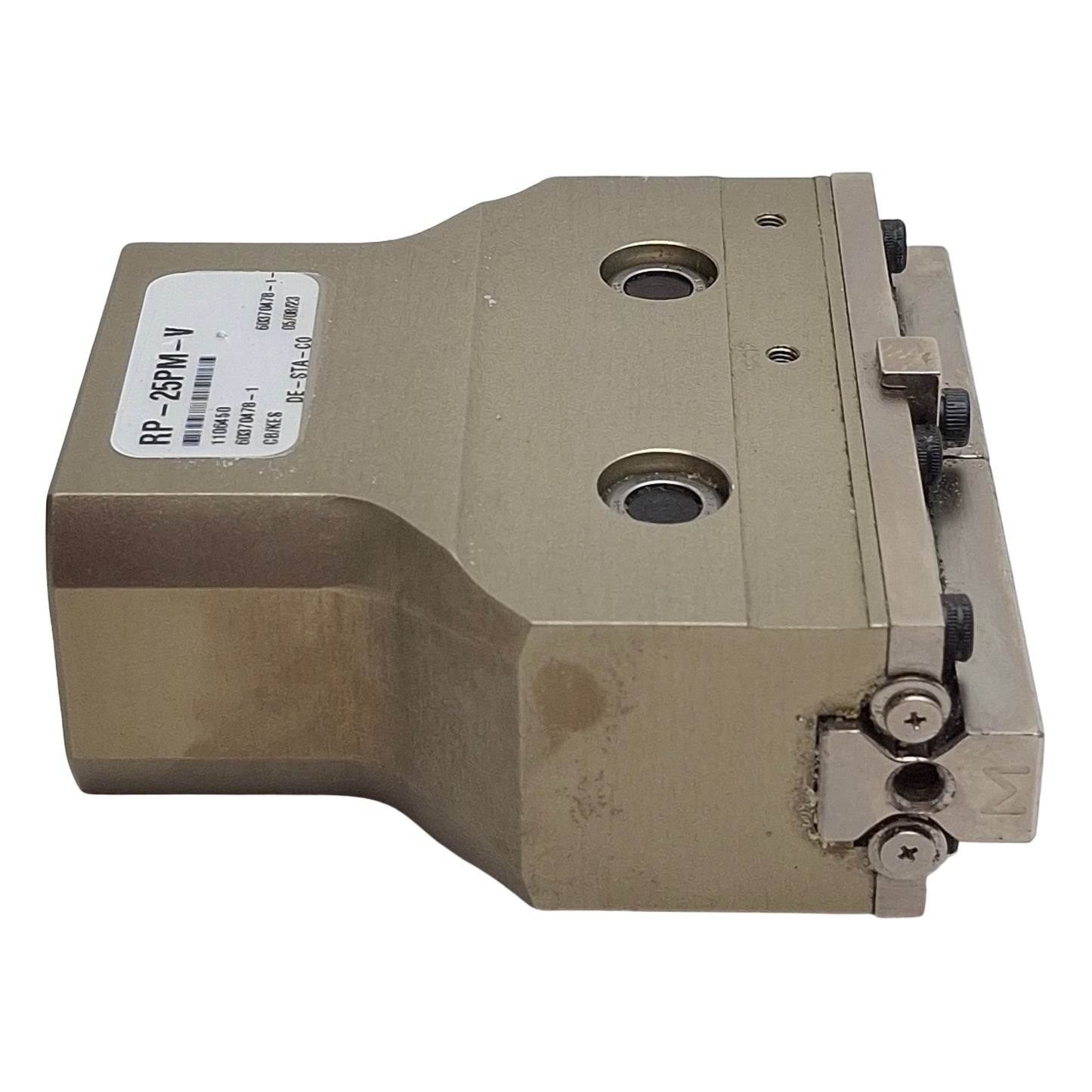 Used Destaco RP-25PM-V 2-Jaw Parallel Gripper ø1in Bore, 1.13in Stroke, 80lbf, 100psi