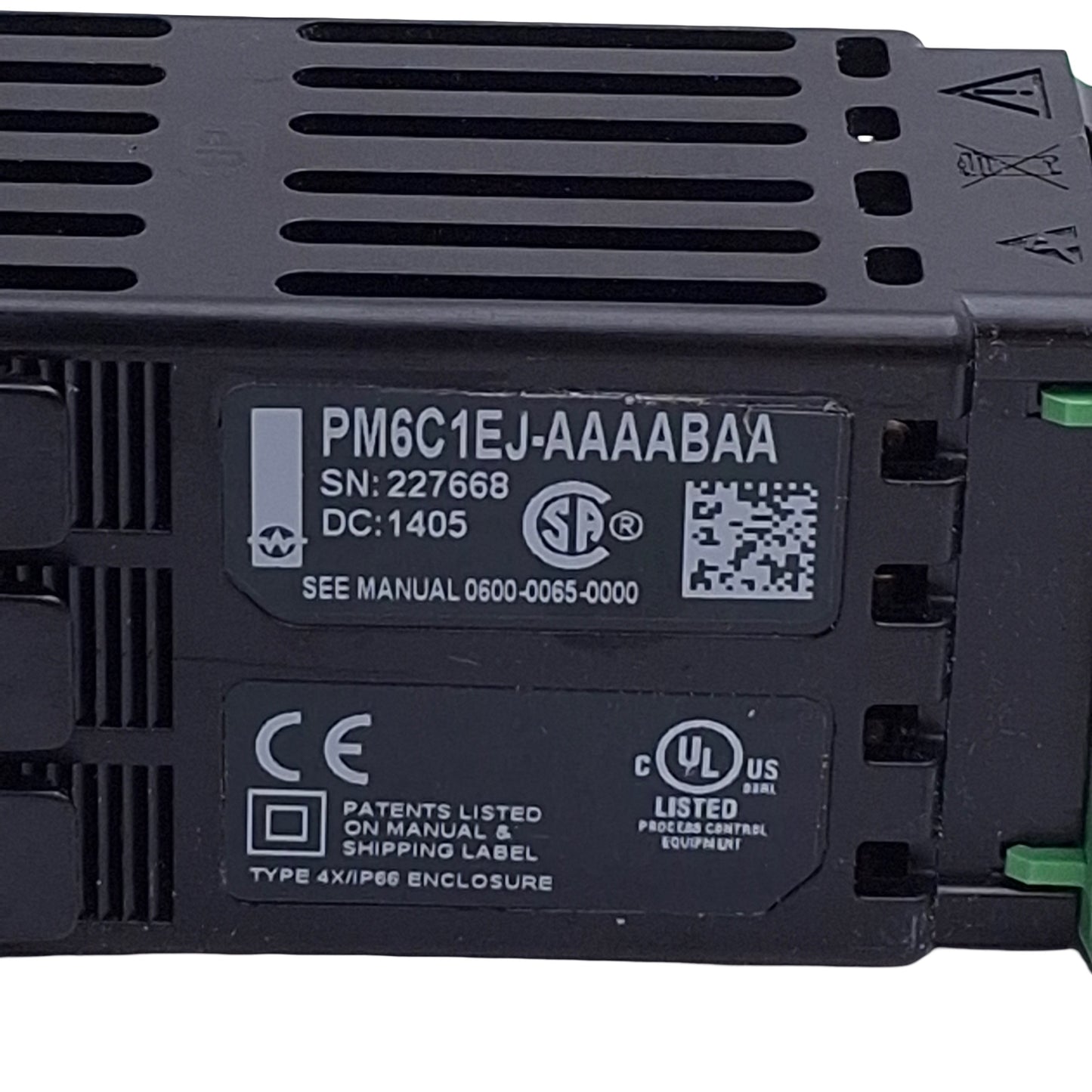 Used Watlow PM6C1EJ-AAAABAA PID Controller, Universal Input, 100-240VAC, 5A Relay Out