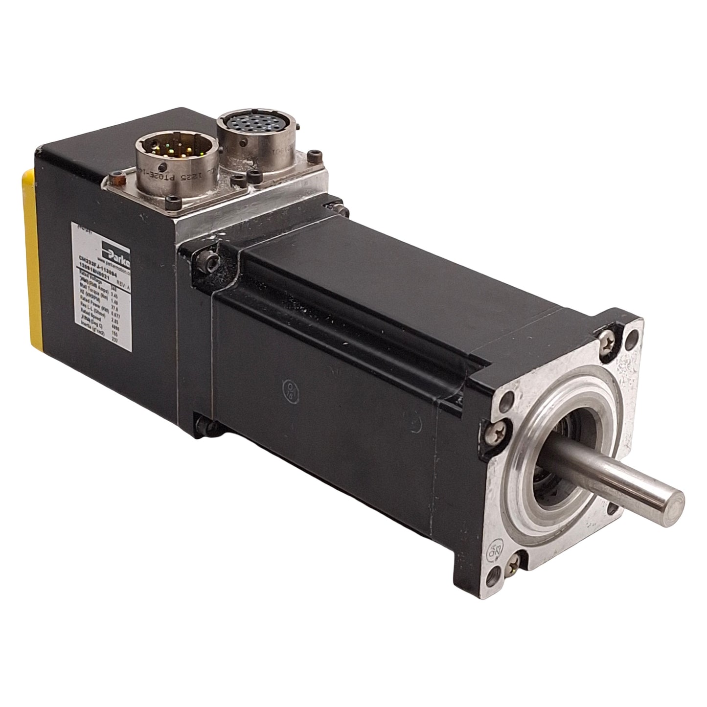 Used Parker CM233FJ-113094 Servo Motor, 0.677kW, 4990rpm, 1.49Nm, 340VDC Bus, NEMA 23