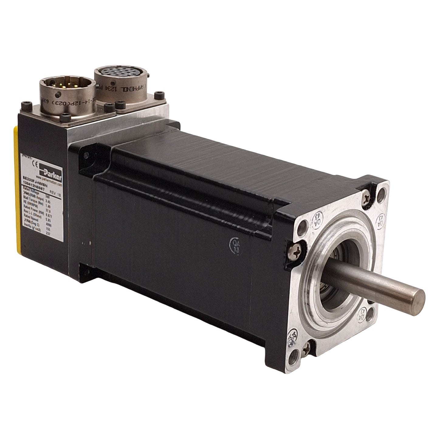 Used Parker BE233FJ-NMSN Servo Motor, 0.677kW, 4990rpm, 1.49Nm, 340VDC Bus, NEMA 23
