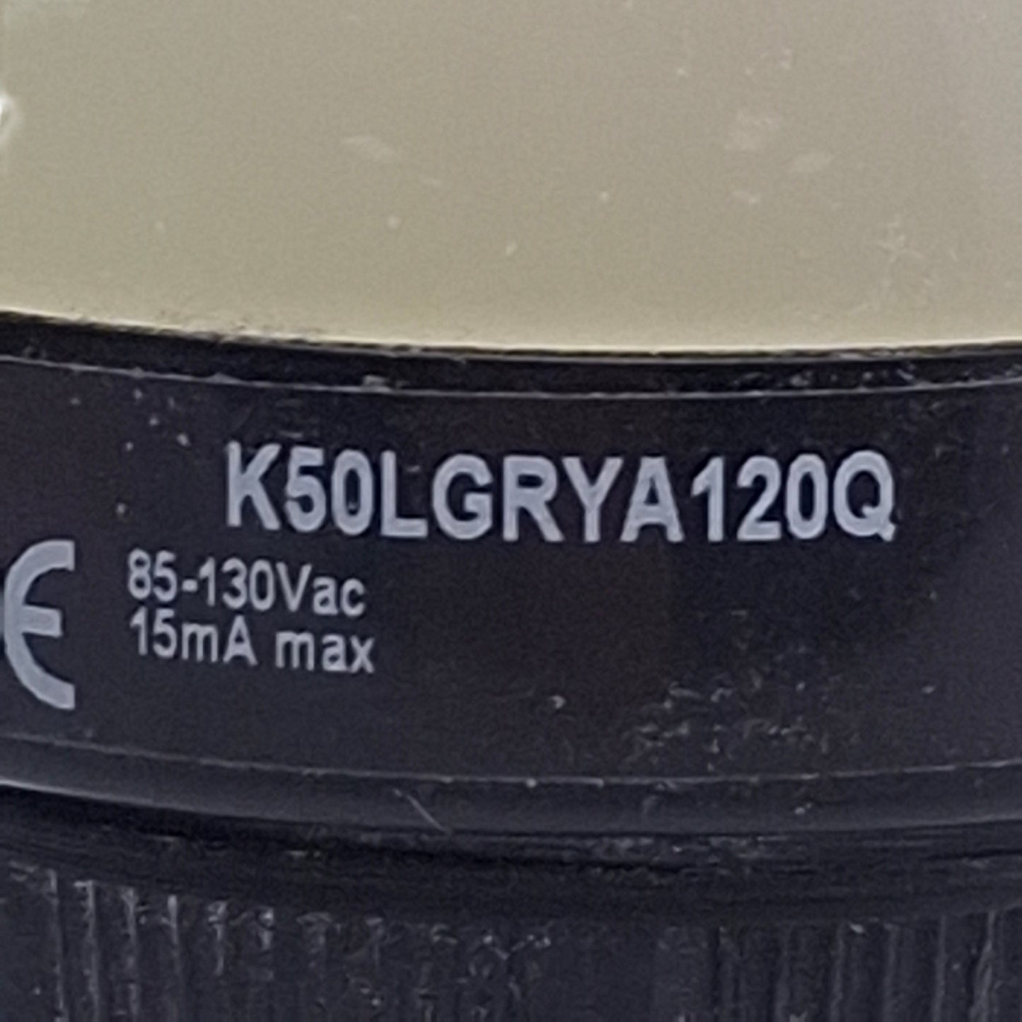 Used Banner K50LGRYA120Q 3-Color Indicator Light 85-130VAC, 15mA, Integral 5-Pin Male