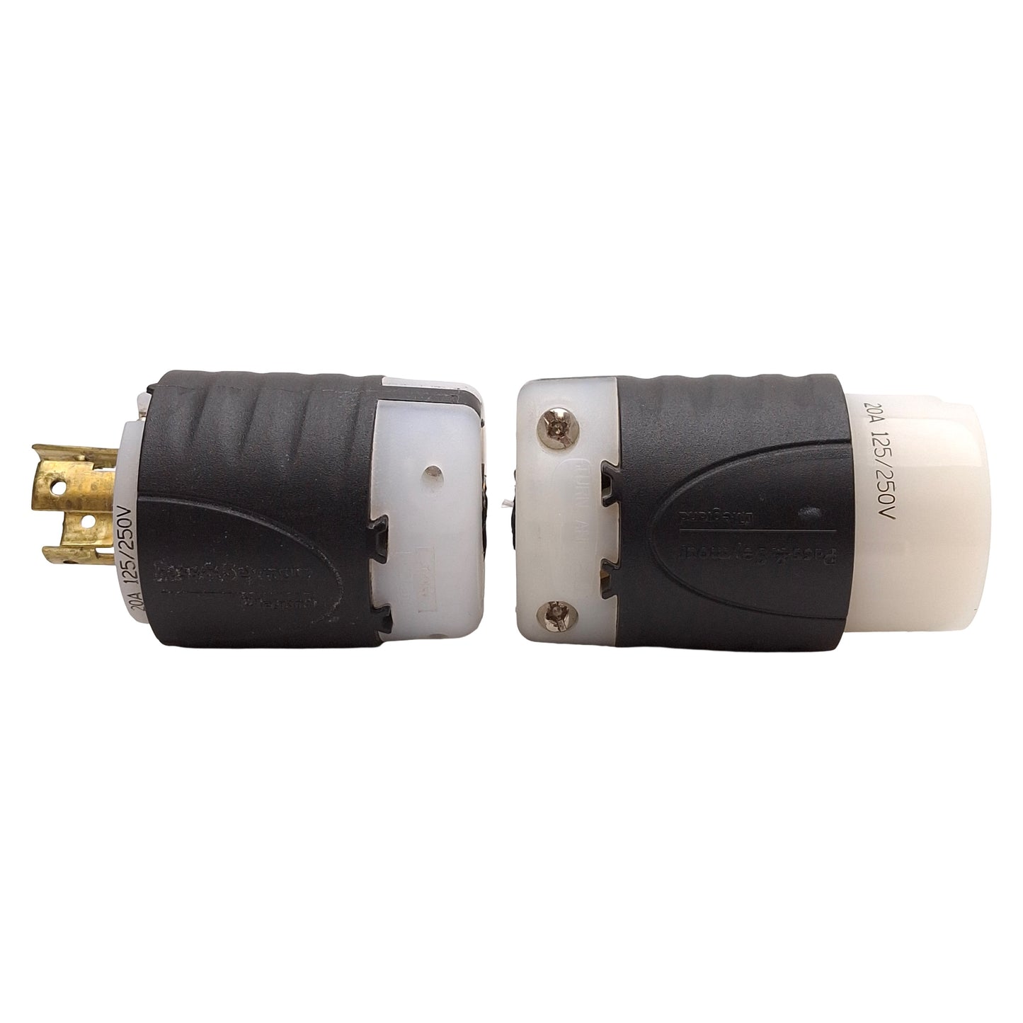 Used Pass & Seymour L140P / L1420C Twist Lock Plug & Receptacle, 20A 125/250V, L14-20