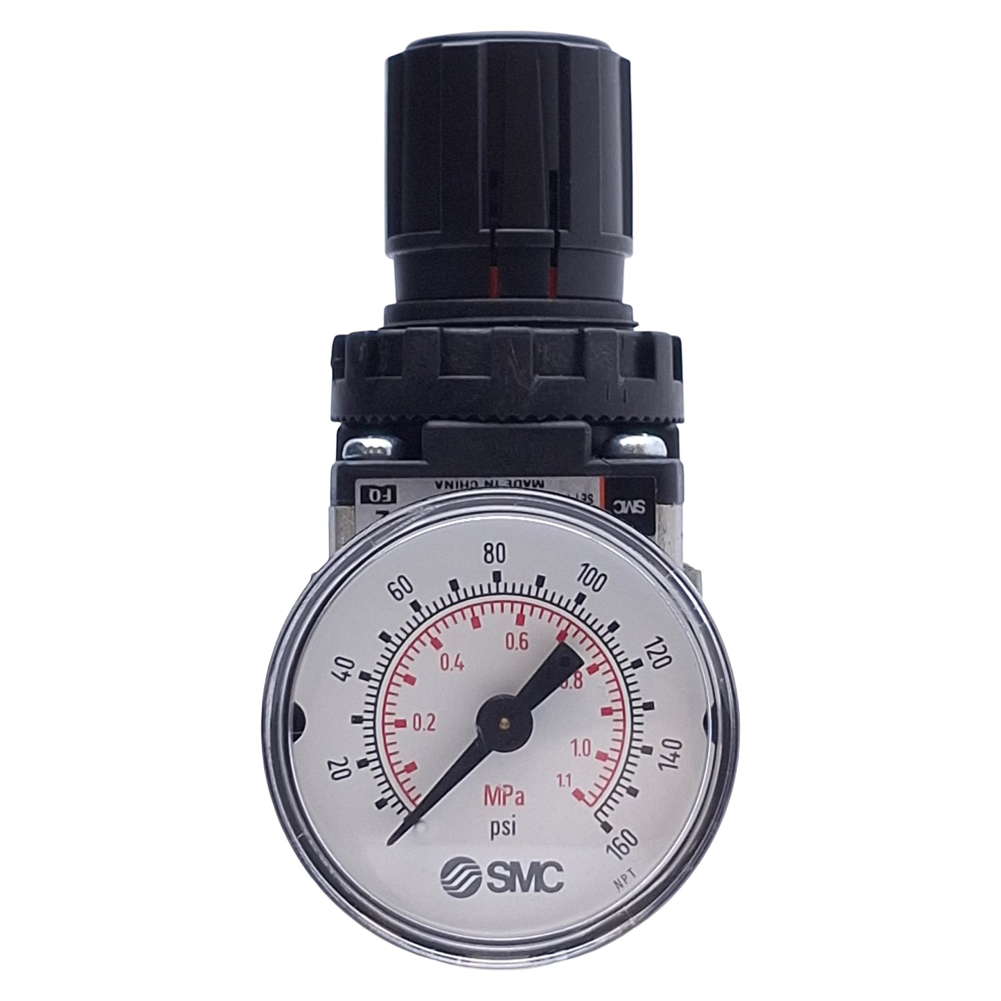 Used Lot of 3 SMC AR20-N02-Z Pneumatic Regulator, Set Range: 7-125psi, 0-160psi Gauge