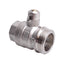 Used Engolas Swift-O-Matic Ball Valve DN25, 1in BSP Male/Female, Nickel Plated Brass