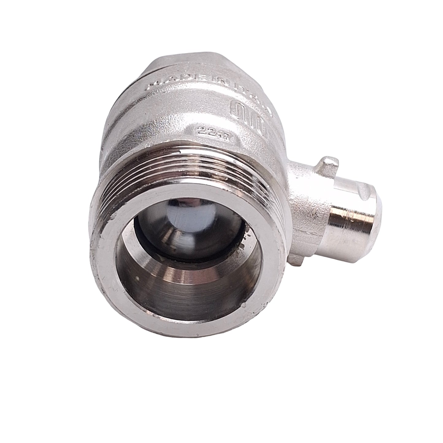 Used Engolas Swift-O-Matic Ball Valve DN25, 1in BSP Male/Female, Nickel Plated Brass