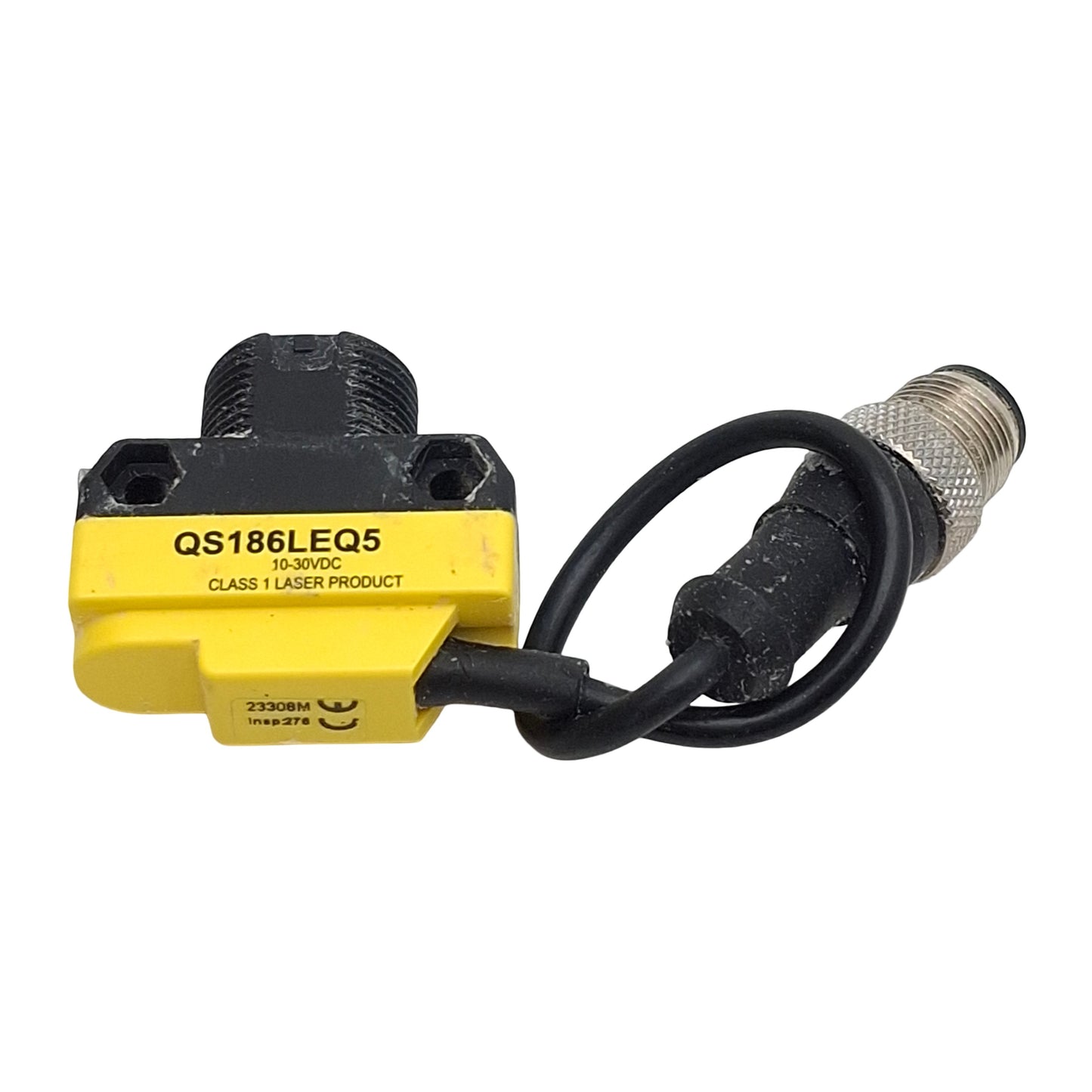 Used Banner QS186LEQ5 Photoelectric Sensor, 30m Range, 10-30VDC, M18, 4-Pin M12 Male