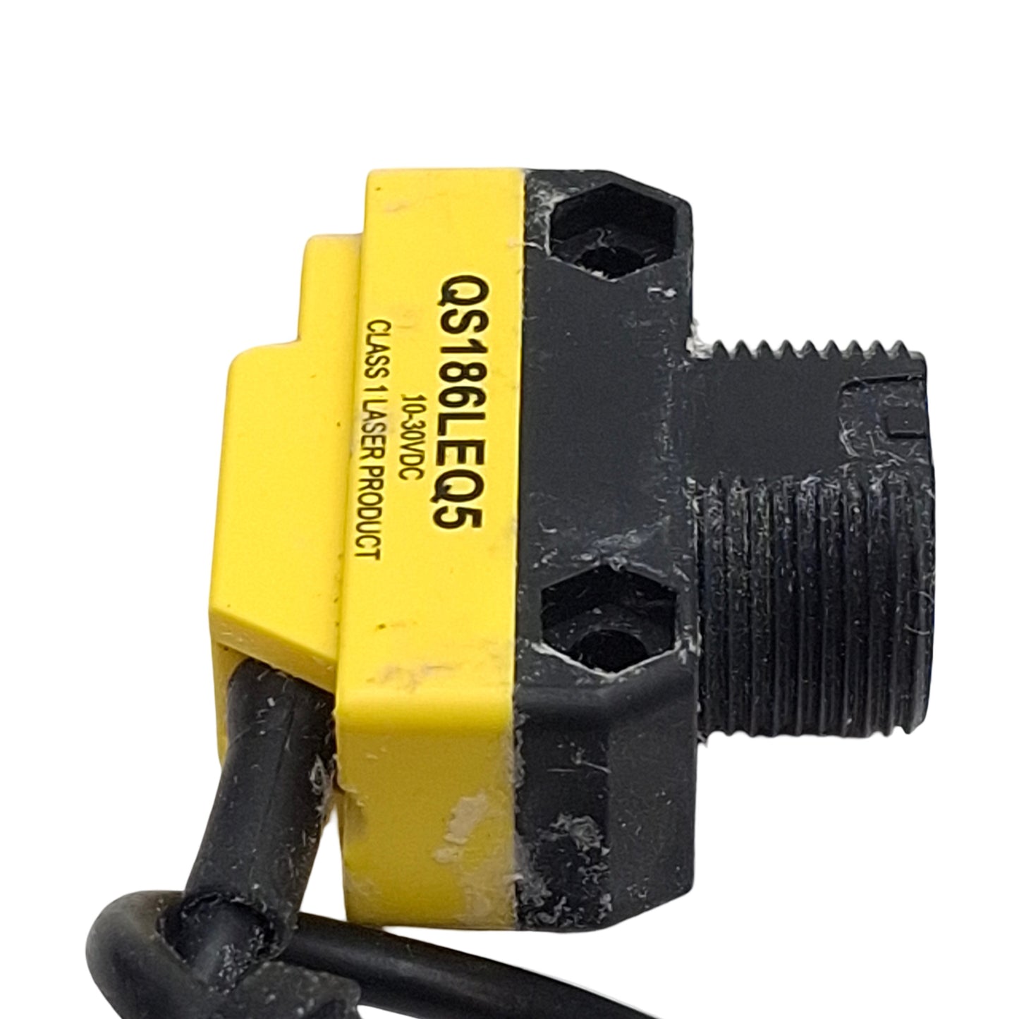 Used Banner QS186LEQ5 Photoelectric Sensor, 30m Range, 10-30VDC, M18, 4-Pin M12 Male