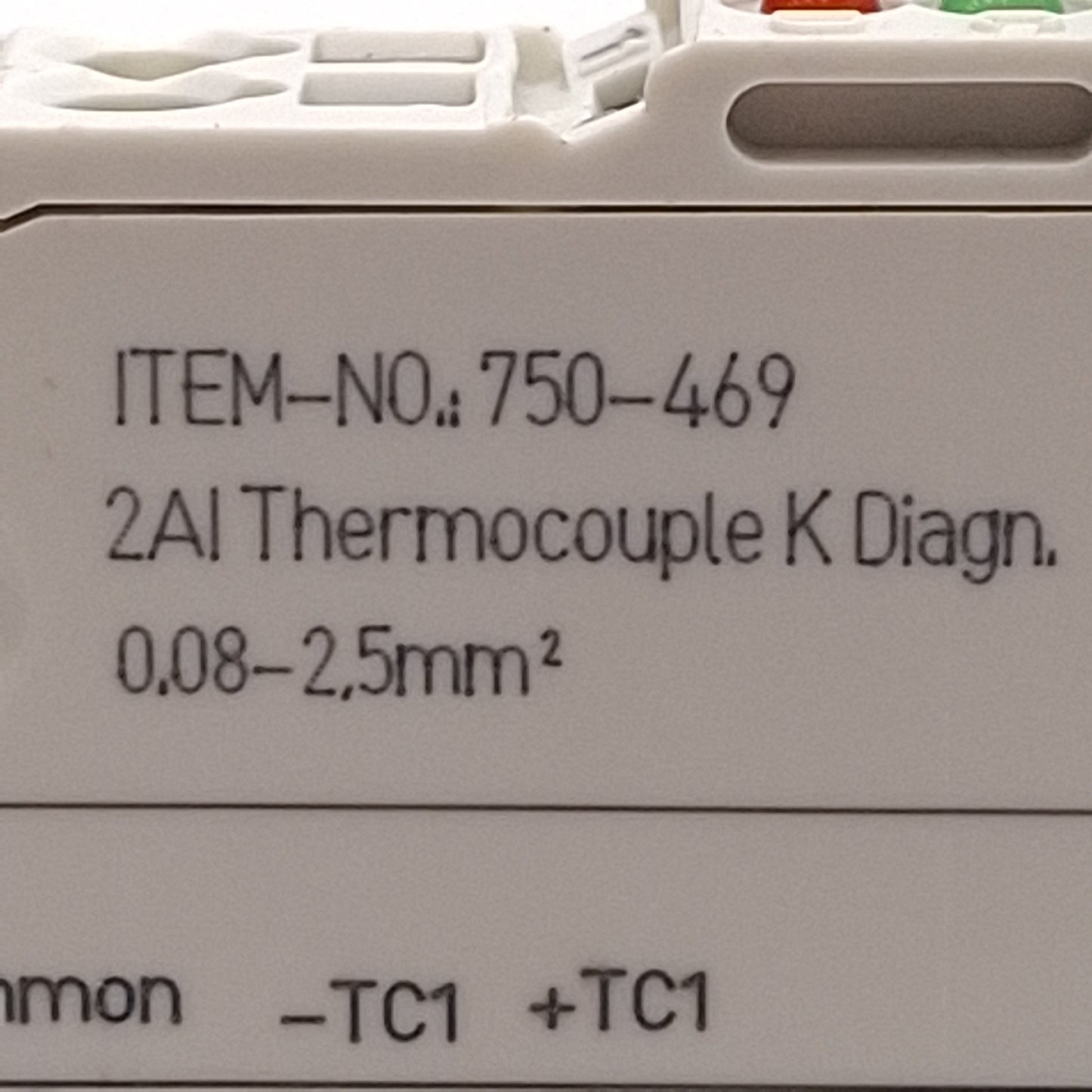 Used Wago 750-469 Thermocouple Analog Input Module, Type K, 2-Channel, -100~+1370°C