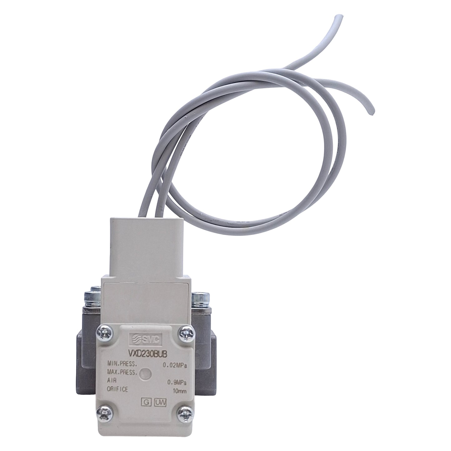 Used SMC VXD230BUB Solenoid Valve 2-Way, 3/8NPT Port, 0.02MPa Water, 100VAC Coil