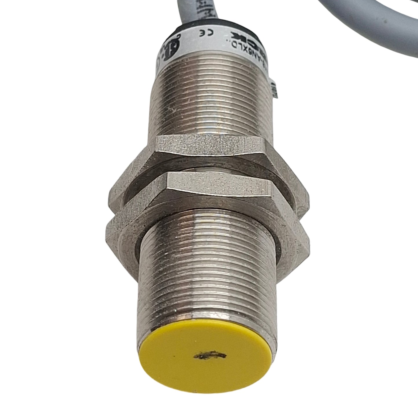 Used Turck BI5-EM18-AN6XLD Inductive Sensor, NPN NO, 5mm Range, 10-30VDC, M18, 3-Wire