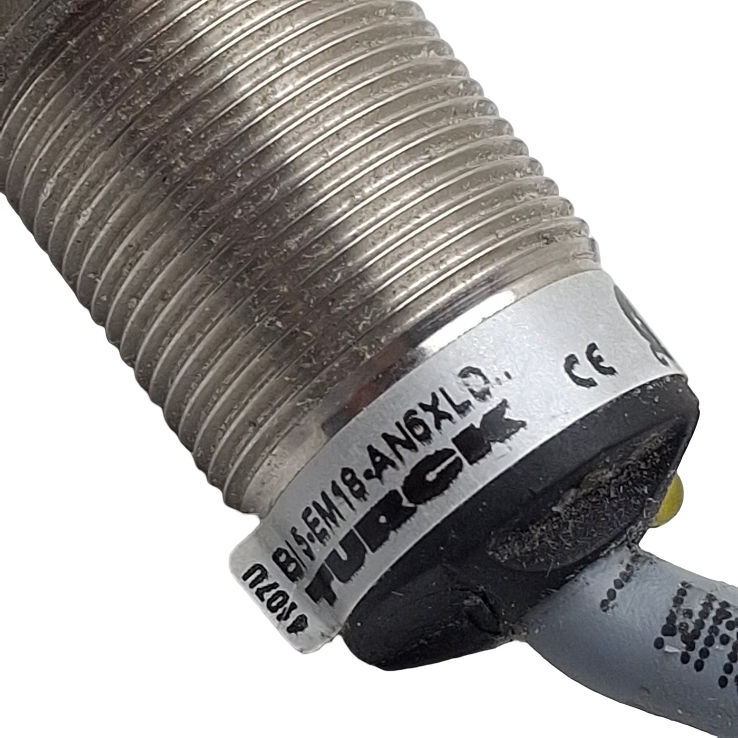 Used Turck BI5-EM18-AN6XLD Inductive Sensor, NPN NO, 5mm Range, 10-30VDC, M18, 3-Wire